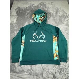 Women's Real Tree Size XL Green Camo Hoodie Antler & Camo Design